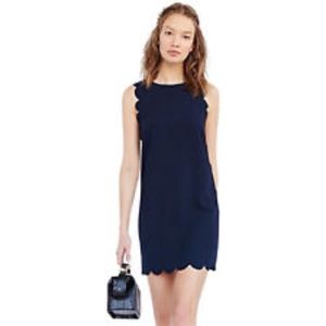 J Crew Factory Scalloped Dress